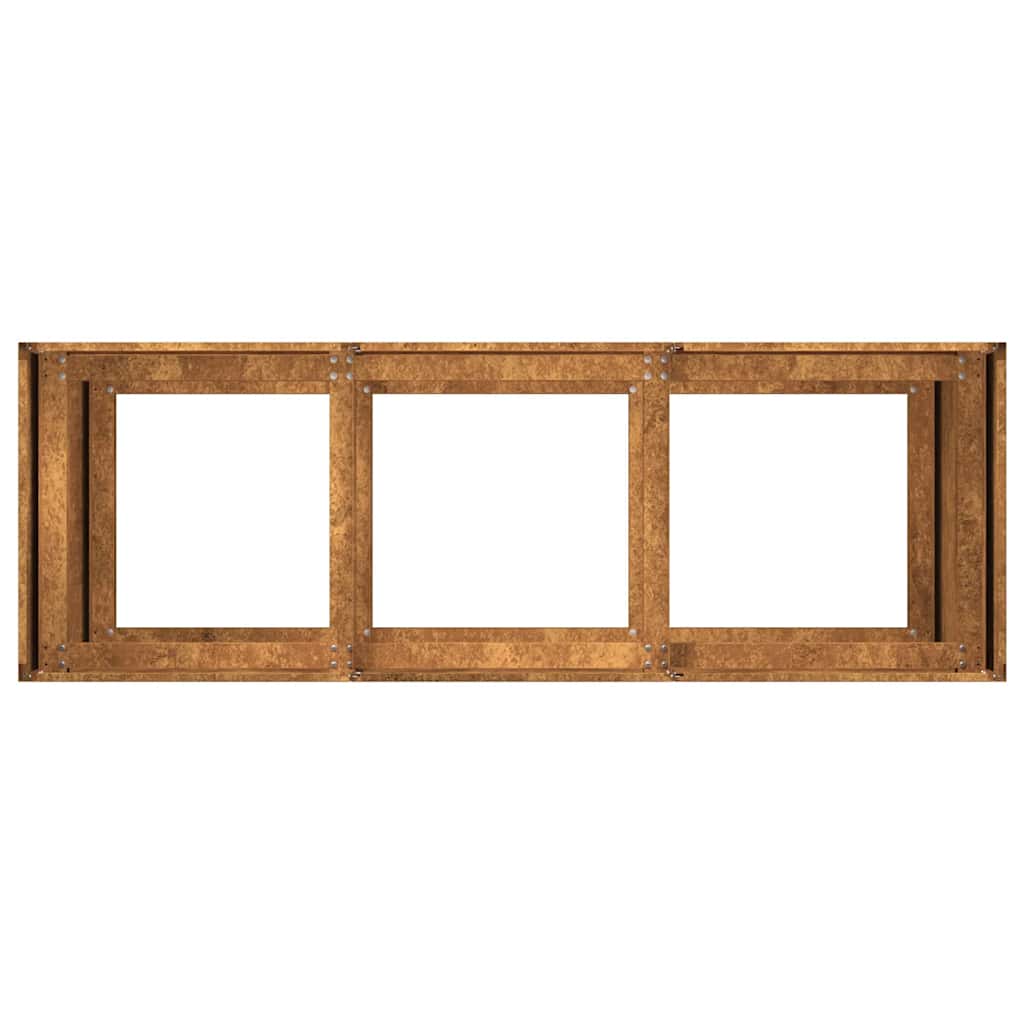 vidaXL Ζαρντινιέρα 120x40x80 εκ. Ατσάλι Σκληρυθέν στον Αέρα