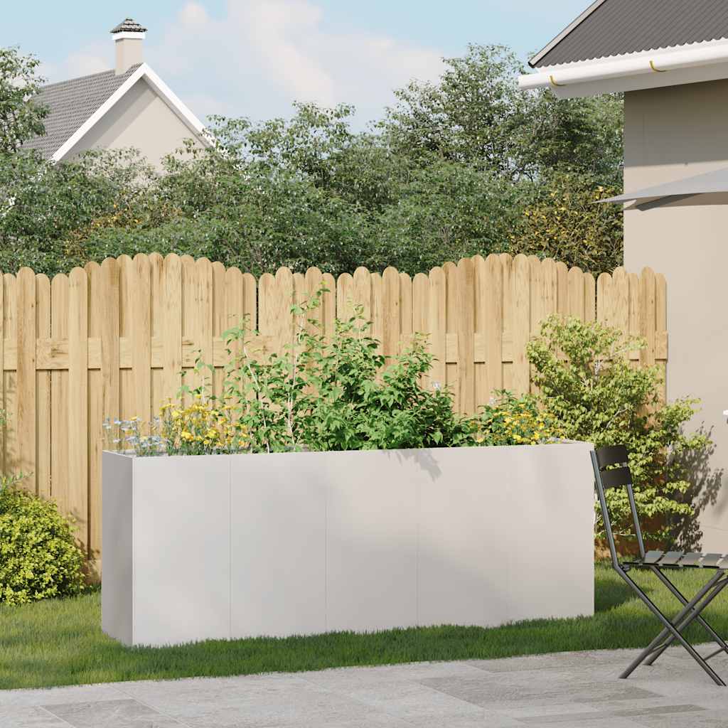 vidaXL Ζαρντινιέρα 200x40x80 εκ. από Ανοξείδωτο Ατσάλι