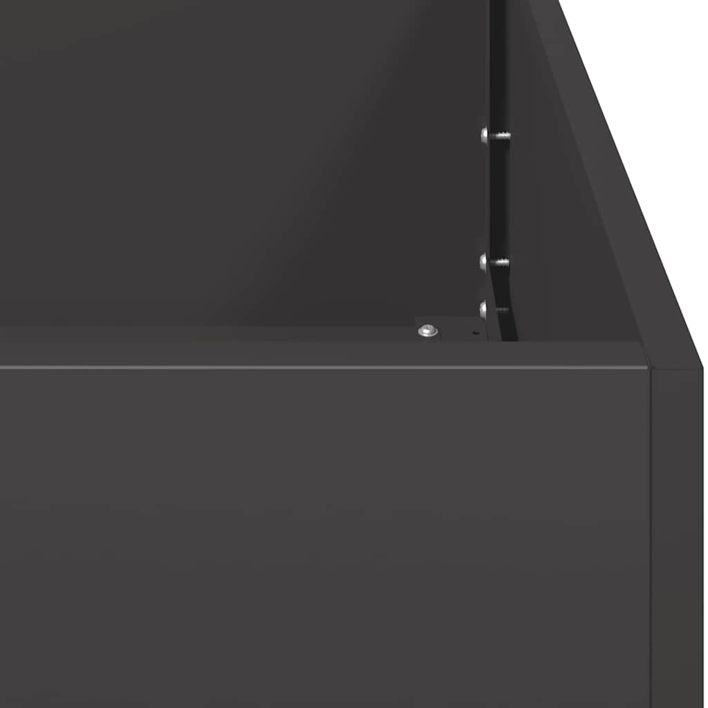 vidaXL Ζαρντινιέρα Μαύρη 40x80x40 εκ. από Χάλυβα Ψυχρής Έλασης