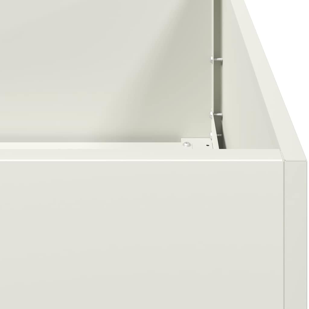 vidaXL Ζαρντινιέρα Λευκή 40x80x40 εκ. από Χάλυβα Ψυχρής Έλασης