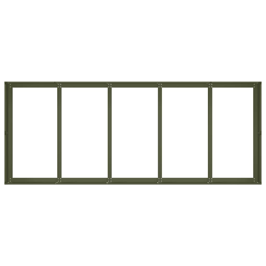 vidaXL Ζαρντινιέρα Λαδί 200x80x40 εκ. από Χάλυβα