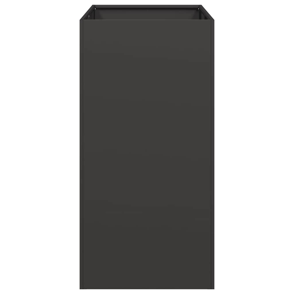 vidaXL Ζαρντινιέρα Μαύρη 40x80x80 εκ. από Χάλυβα