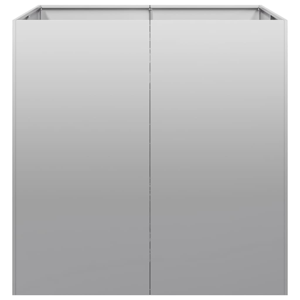 vidaXL Ζαρντινιέρα 80x80x80 εκ. από Γαλβανισμένο Ατσάλι