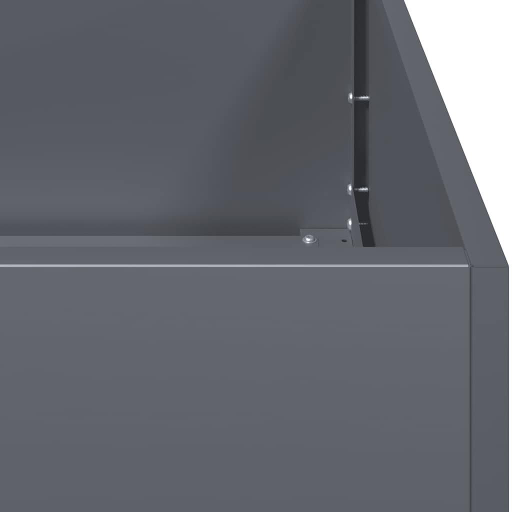 vidaXL Ζαρντινιέρα Ανθρακί 120x80x80 εκ. από Χάλυβα