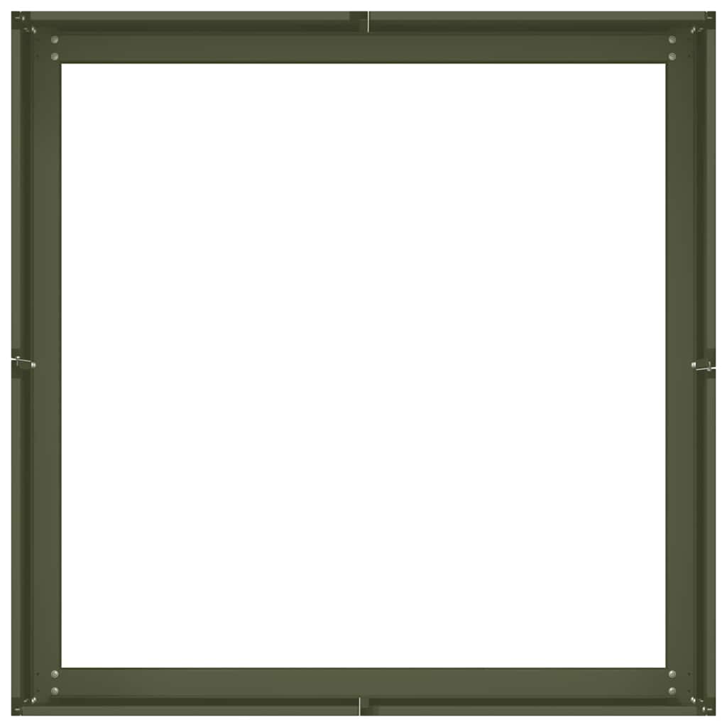 vidaXL Ζαρντινιέρα Λαδί 80x80x30 εκ. από Χάλυβα