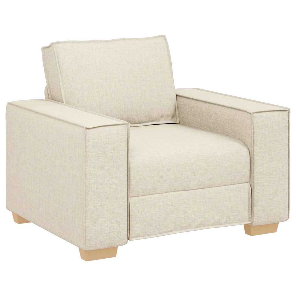 vidaXL Σετ Καναπέ 3 pcs Μπεζ 220 x 80 x 84 εκ Ύφασμα μείγματος λινών