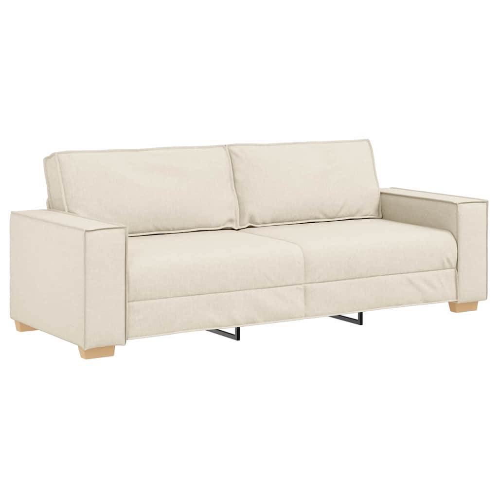 vidaXL Σετ Καναπέ 3 pcs Μπεζ 220 x 80 x 84 εκ Ύφασμα μείγματος λινών