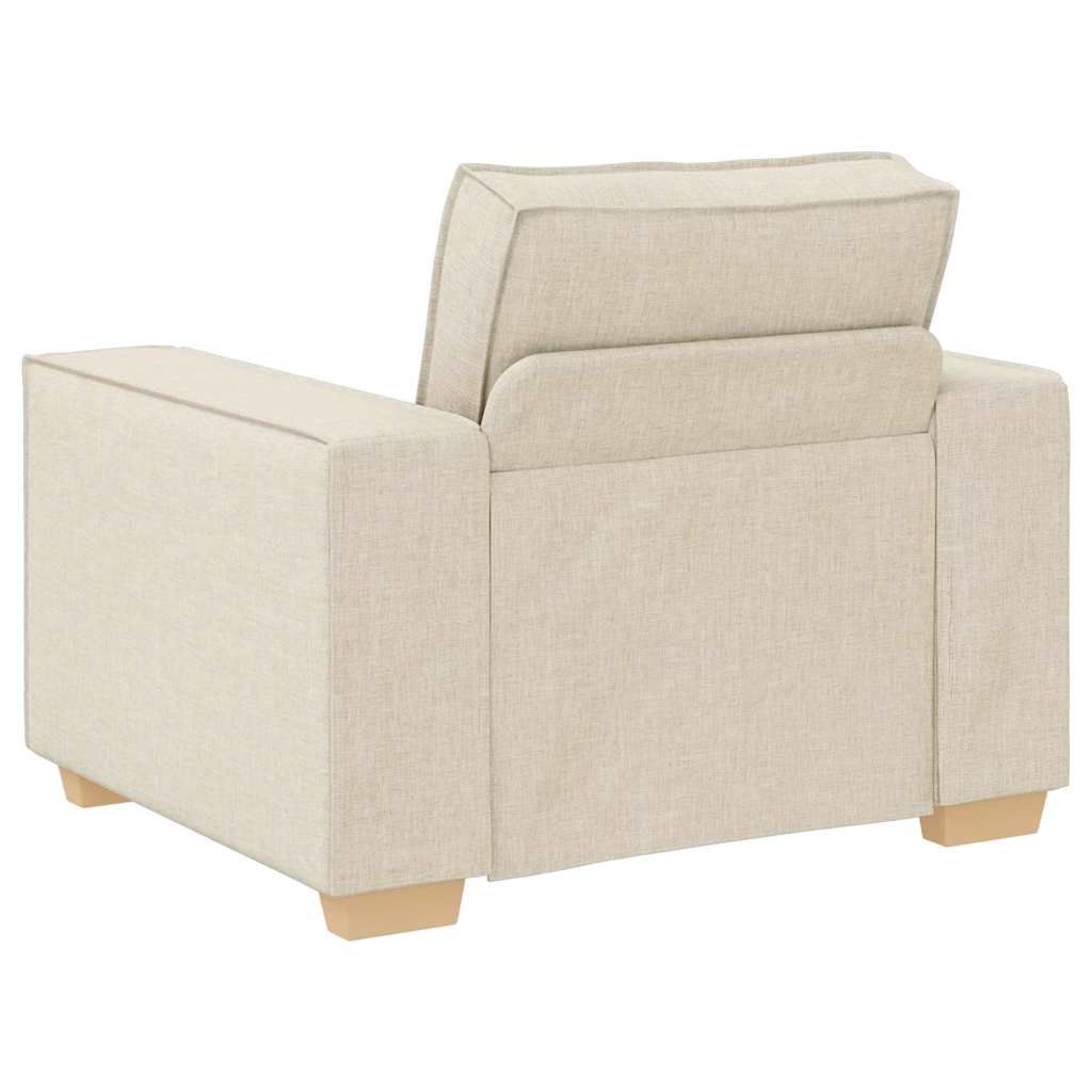 vidaXL Σετ Καναπέ 3 pcs Μπεζ 220 x 80 x 84 εκ Ύφασμα μείγματος λινών