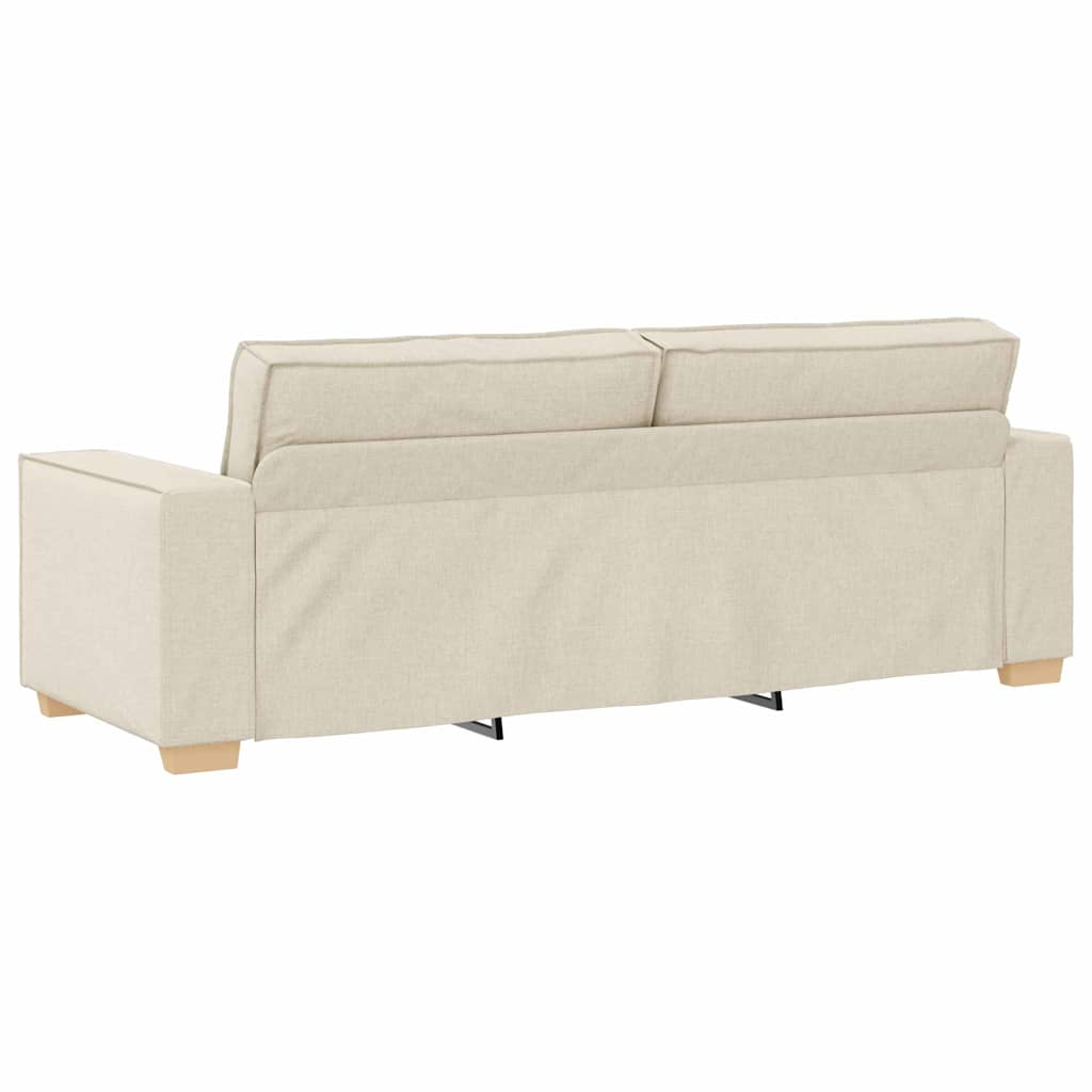 vidaXL Σετ Καναπέ 3 pcs Μπεζ 220 x 80 x 84 εκ Ύφασμα μείγματος λινών