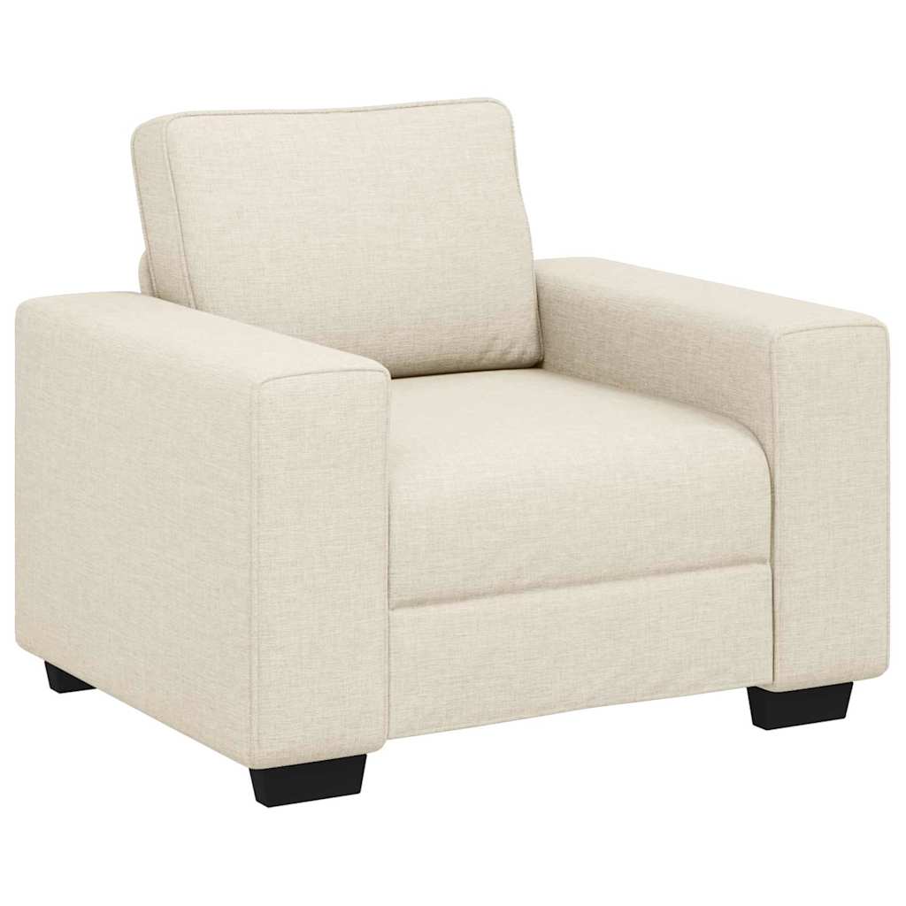 vidaXL Καναπές 3 pcs Μπεζ 221 x 80 x 82 εκ Ύφασμα μείγματος λινών