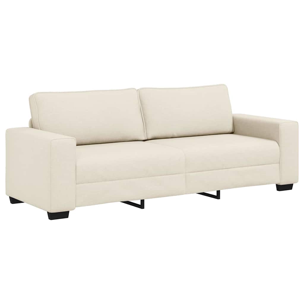 vidaXL Καναπές 3 pcs Μπεζ 221 x 80 x 82 εκ Ύφασμα μείγματος λινών