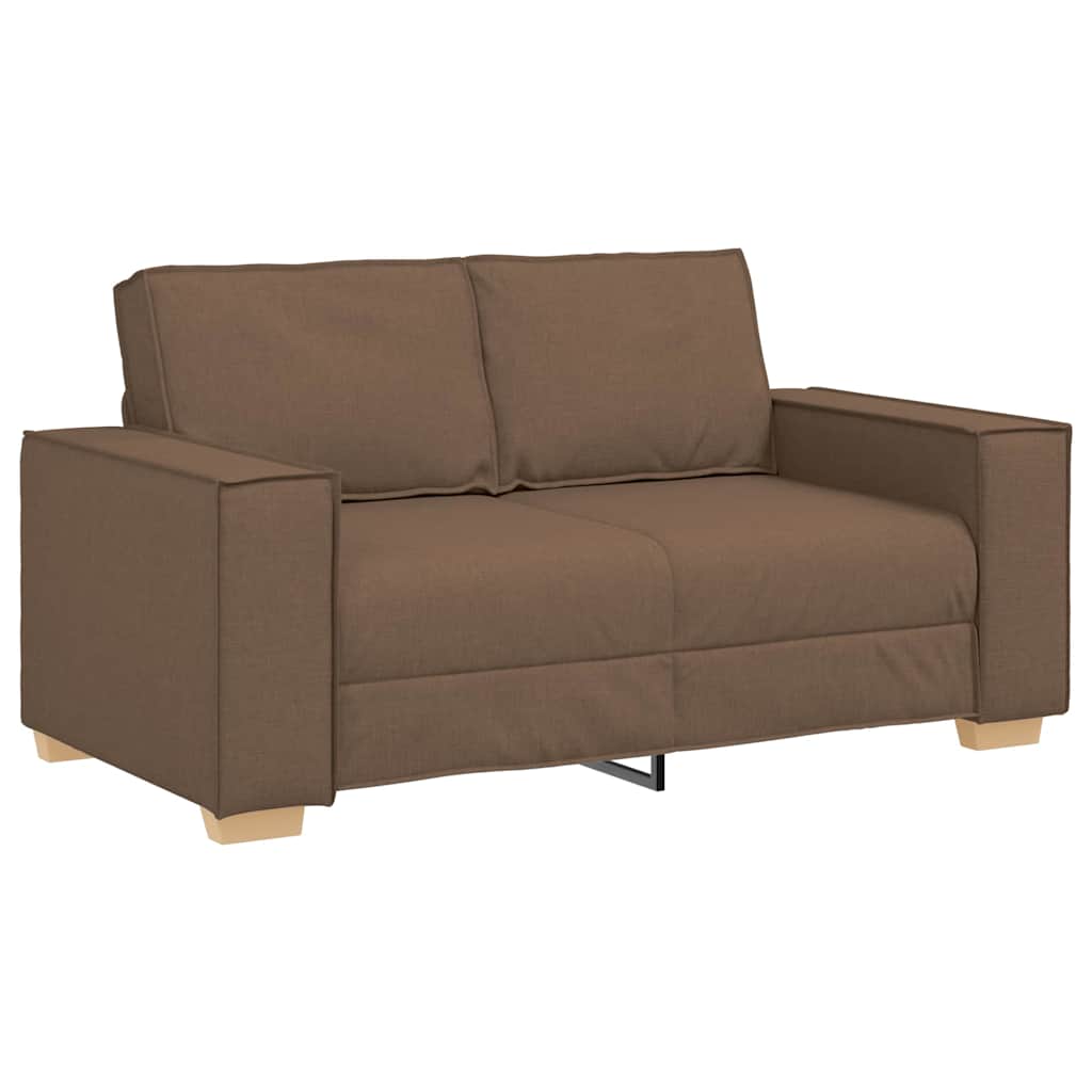 vidaXL Καναπές 3 pcs Καφέ 220 x 80 x 84 εκ Ύφασμα μείγματος λινών