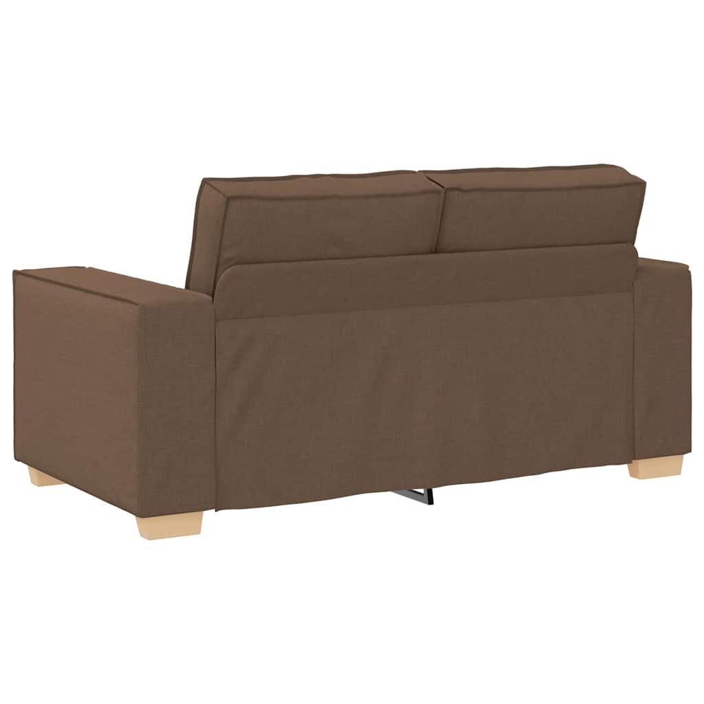 vidaXL Καναπές 3 pcs Καφέ 220 x 80 x 84 εκ Ύφασμα μείγματος λινών