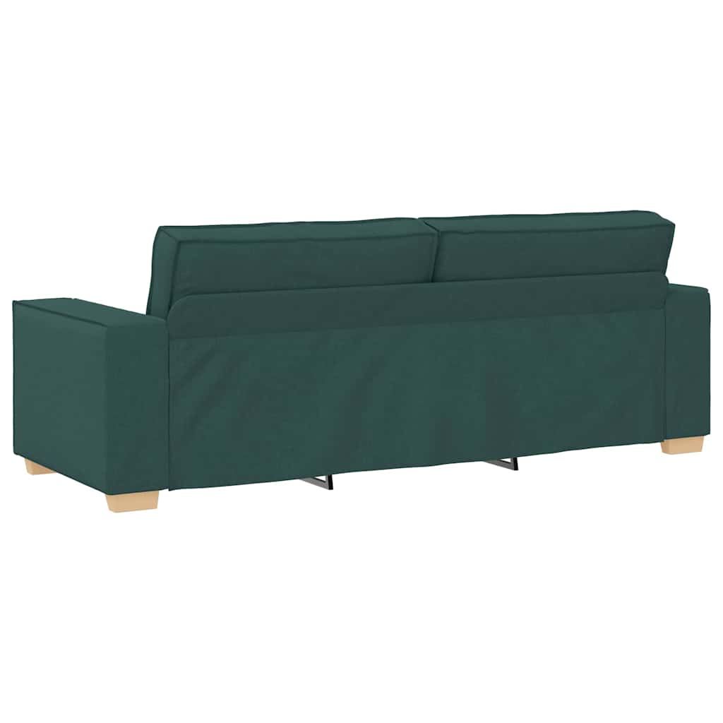 vidaXL Καναπές 3 pcs Σκούρο Πράσινο 220 x 80 x 84 εκ