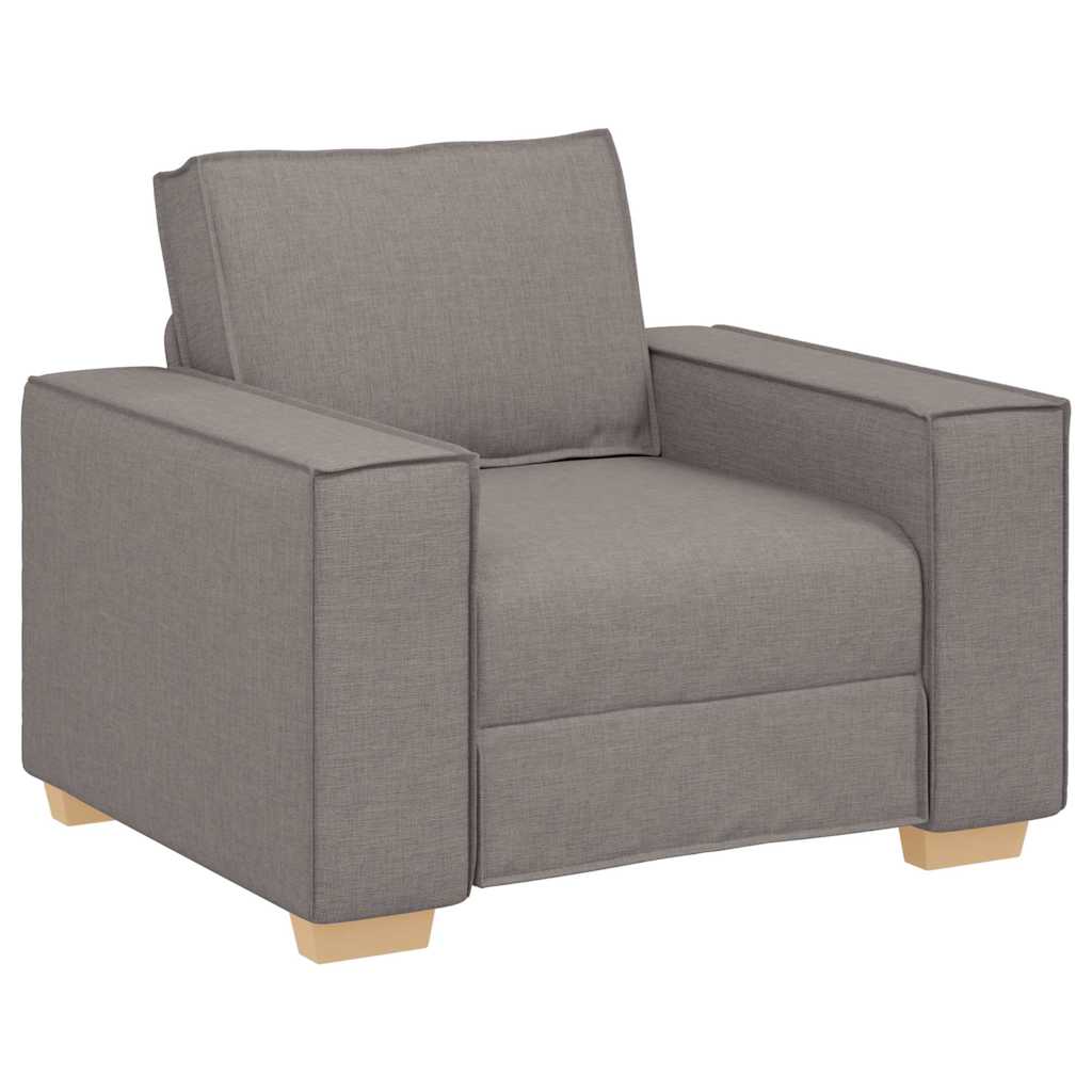 vidaXL Καναπές 3 pcs Taupe 220 x 80 x 84 εκ Ύφασμα μείγματος λινών