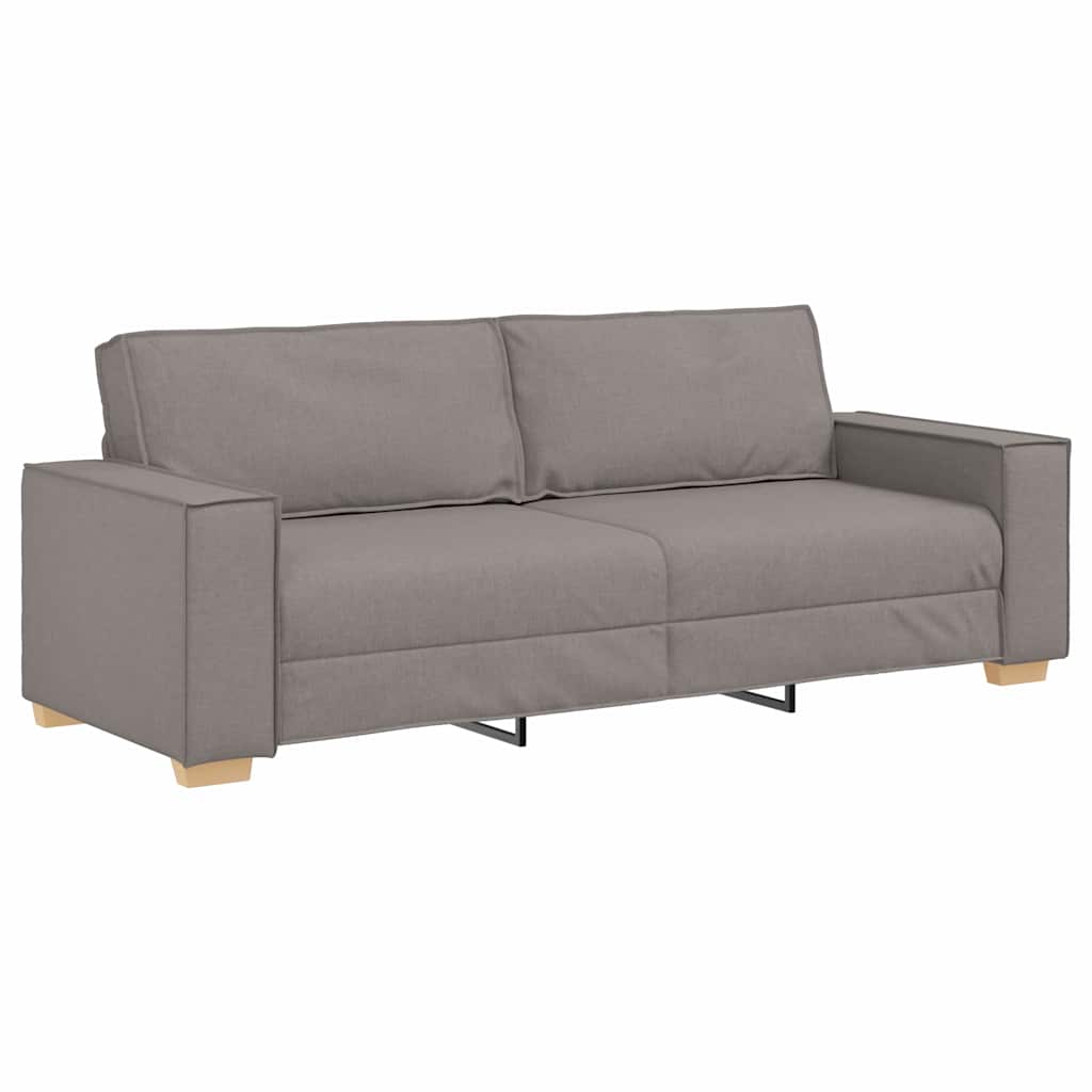 vidaXL Καναπές 3 pcs Taupe 220 x 80 x 84 εκ Ύφασμα μείγματος λινών