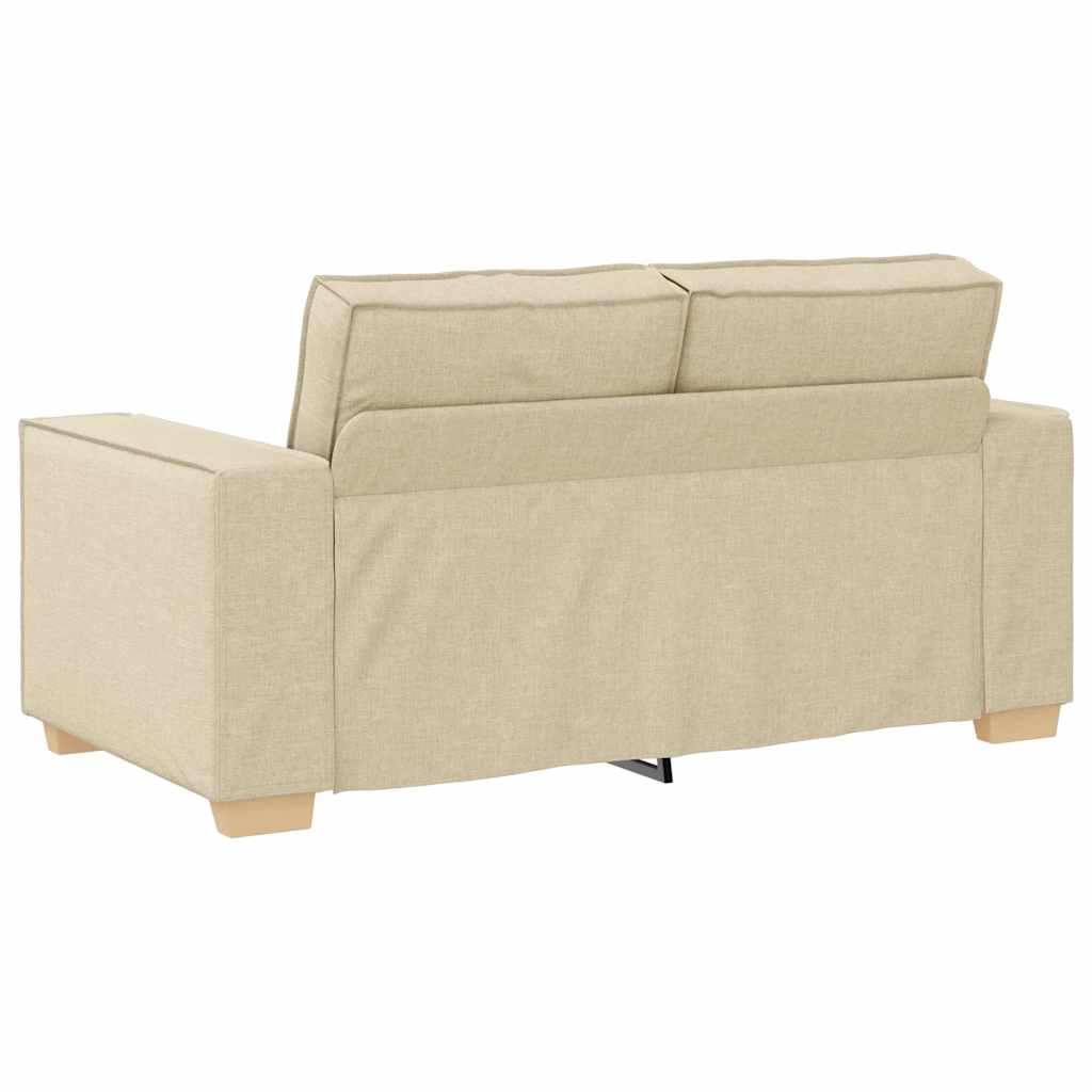 vidaXL Καναπές 3 pcs Κρεμ 220 x 80 x 84 εκ Ύφασμα μείγματος λινών