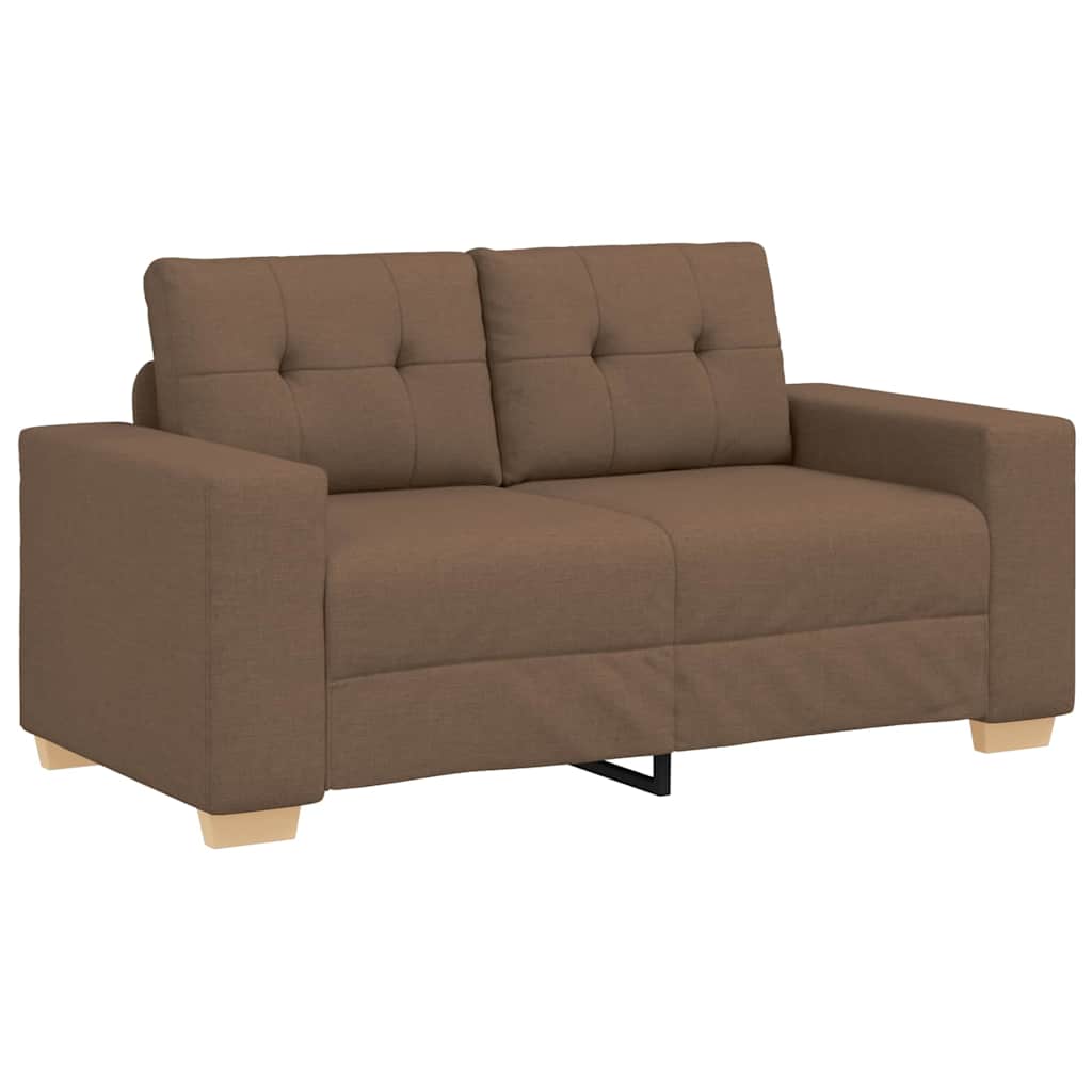 vidaXL Καναπές 3 pcs Καφέ 221 x 80 x 80 εκ Ύφασμα μείγματος λινών