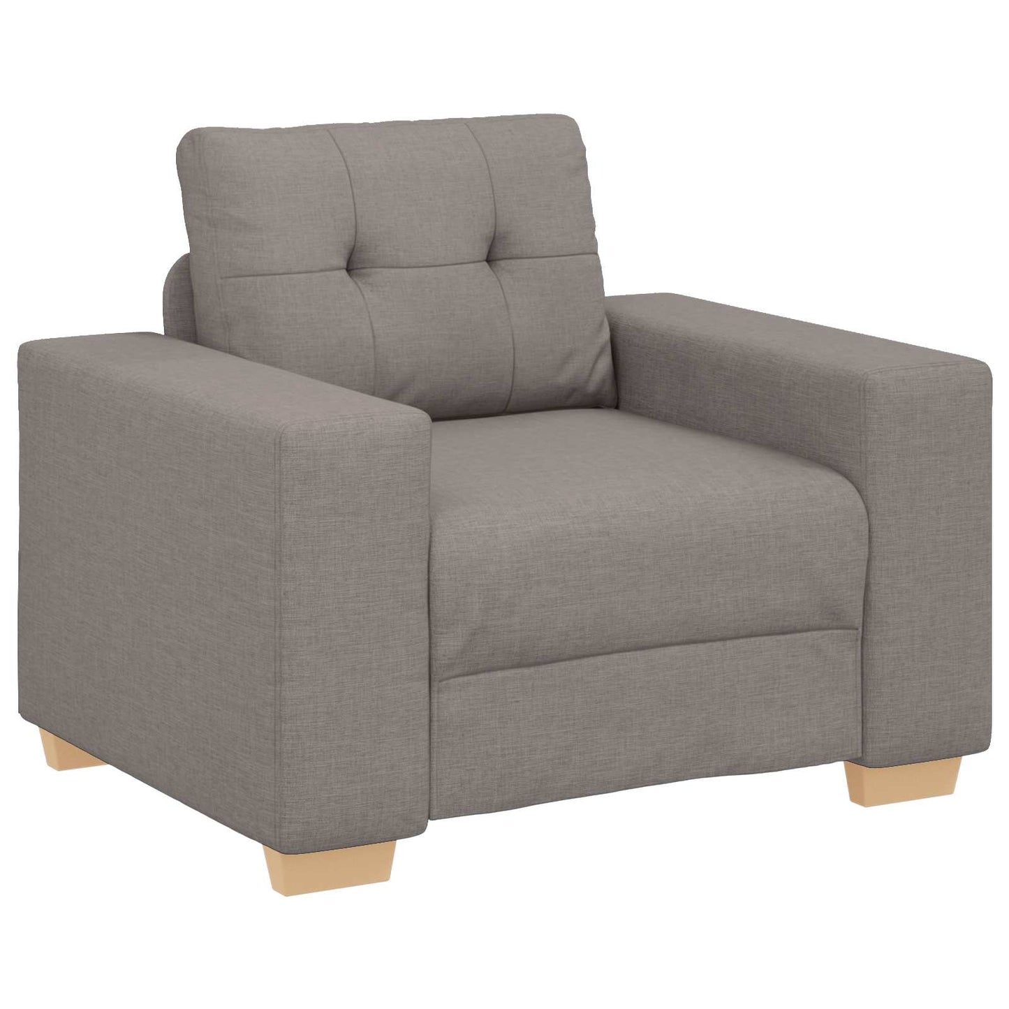 vidaXL Καναπές 3 pcs Taupe 221 x 80 x 80 εκ Ύφασμα μείγματος λινών