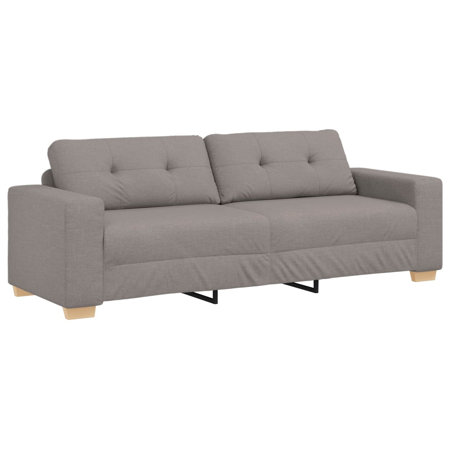 vidaXL Καναπές 3 pcs Taupe 221 x 80 x 80 εκ Ύφασμα μείγματος λινών