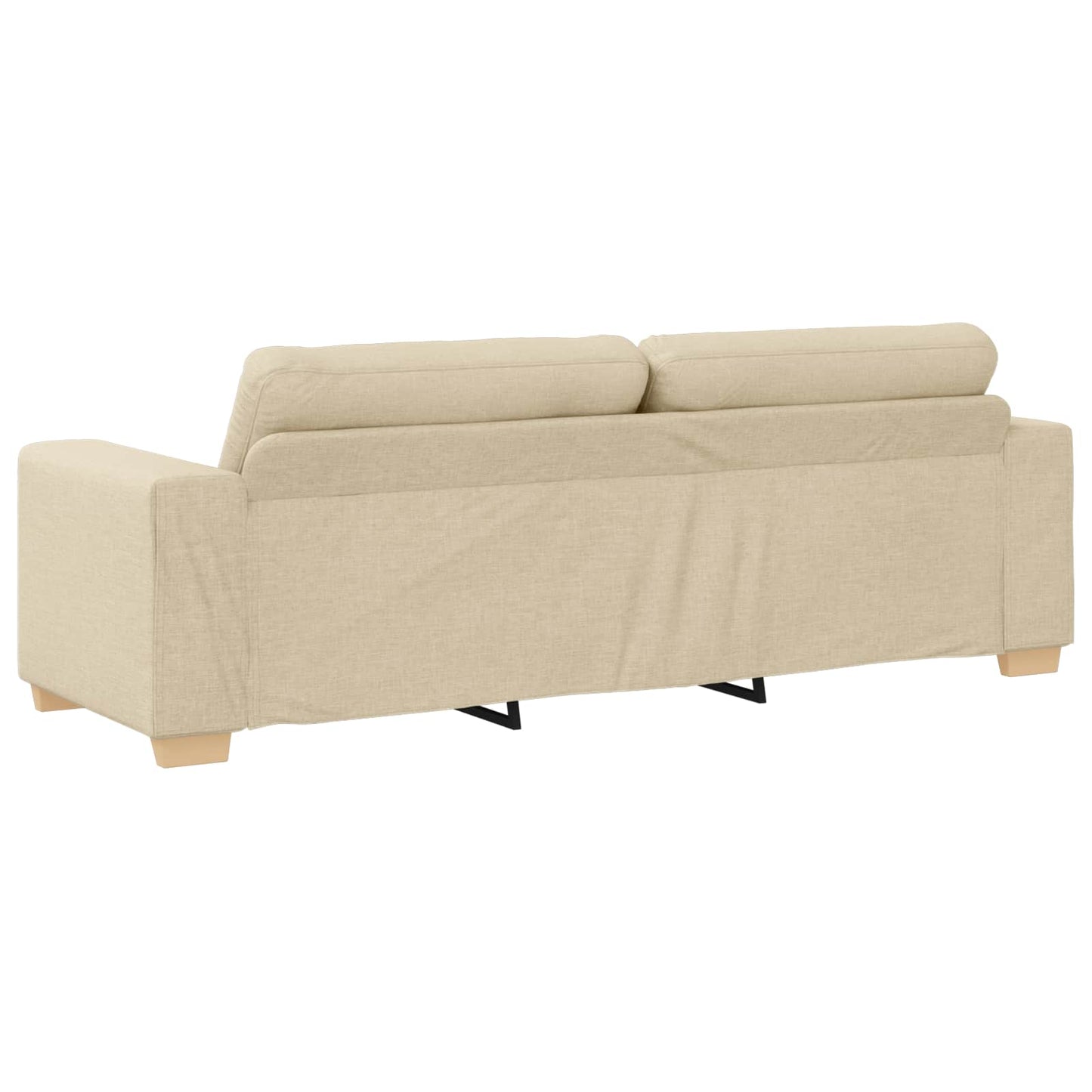 vidaXL Καναπές 3 pcs Κρεμ 221 x 80 x 80 εκ Ύφασμα μείγματος λινών