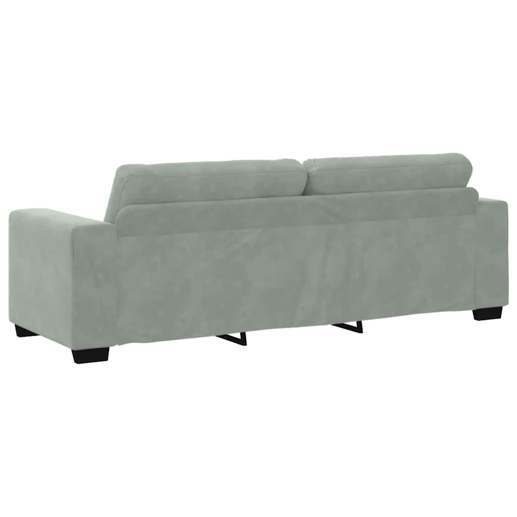 vidaXL Σετ Καναπέ 3 pcs Ανοιχτό γκρι 221 x 80 x 80 εκ Βελούδο
