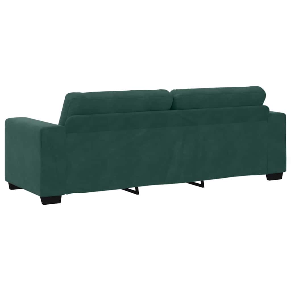 vidaXL Σετ Καναπέ 3 pcs Σκούρο Πράσινο 221 x 80 x 80 εκ Βελούδο