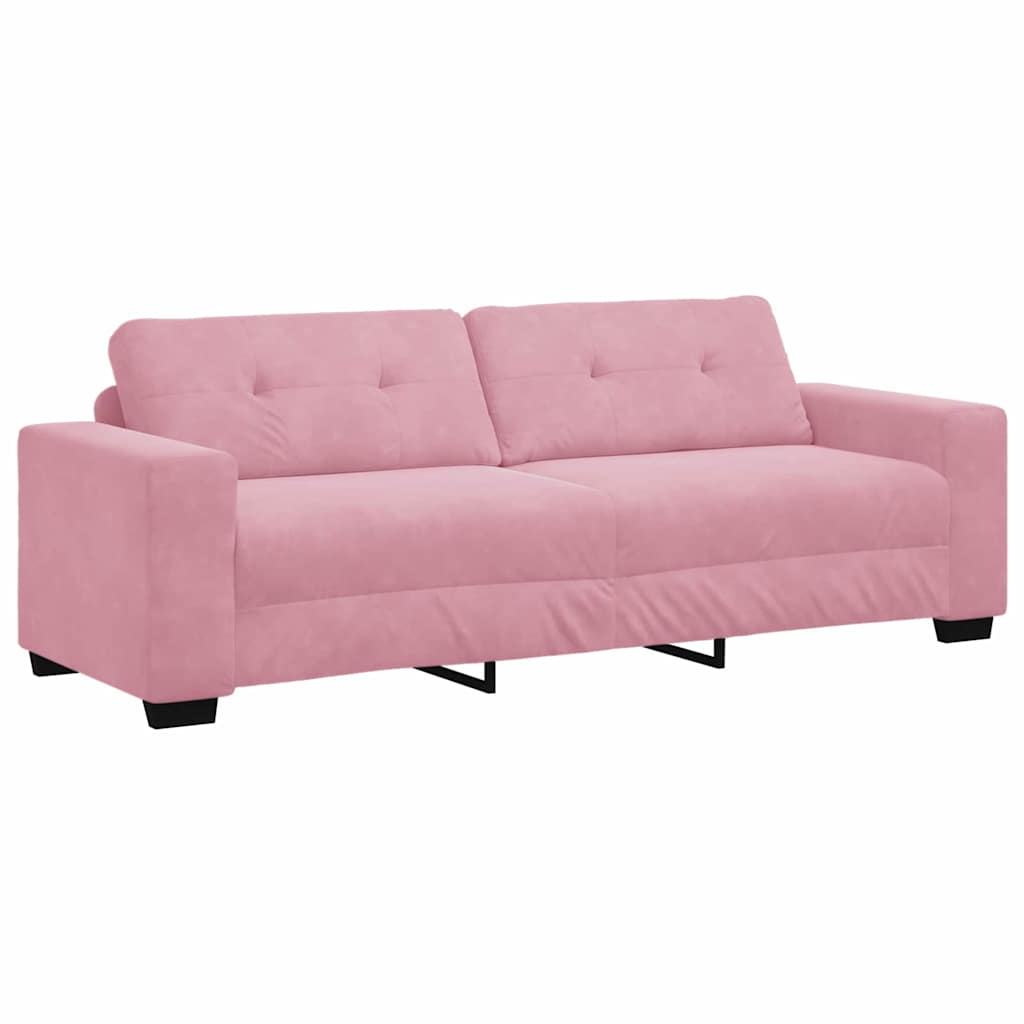 vidaXL Σετ Καναπέ 3 pcs Ροζ 221 x 80 x 80 εκ Βελούδο