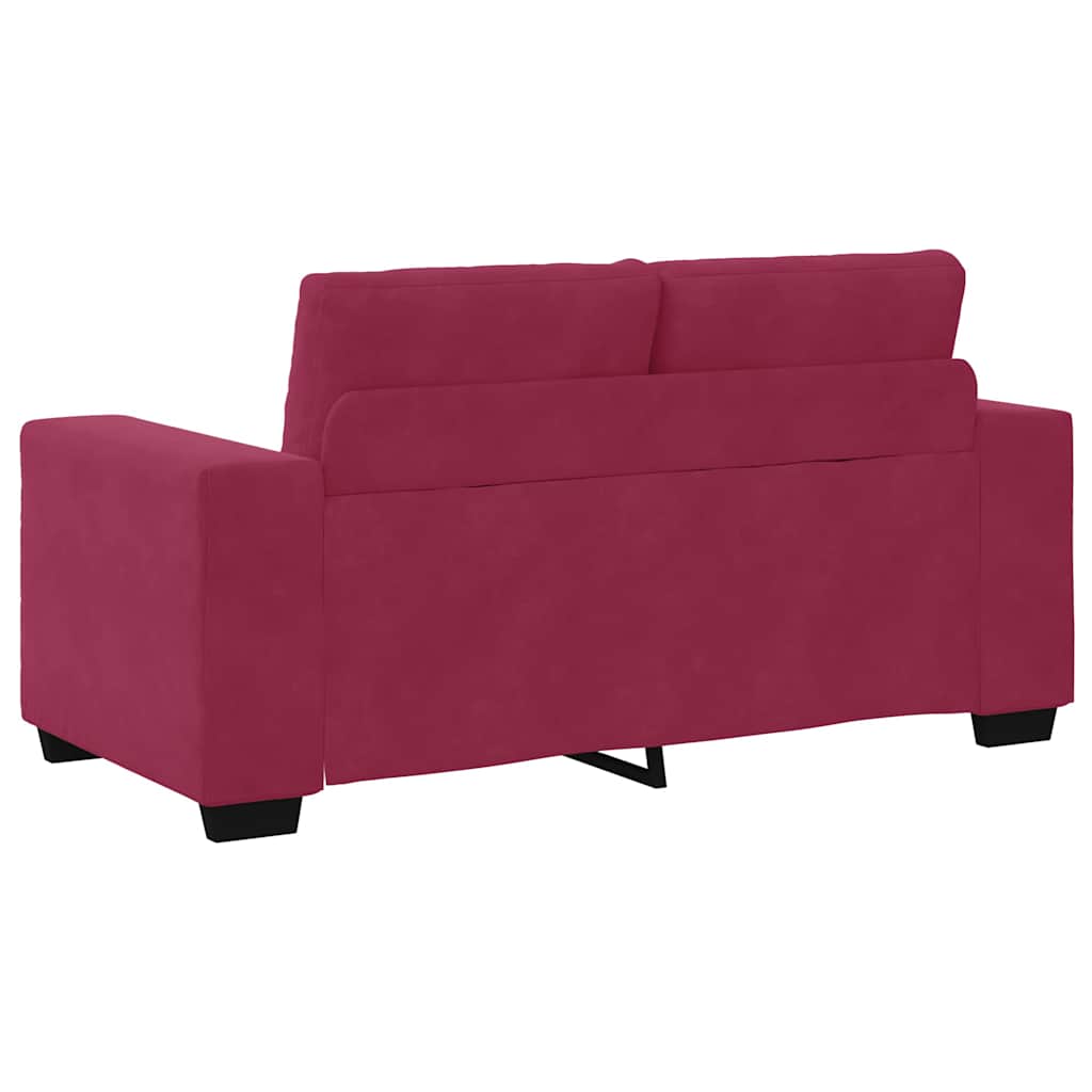 vidaXL Σετ Καναπέ 3 pcs Κόκκινο Άνεμο 221 x 80 x 80 εκ Βελούδο