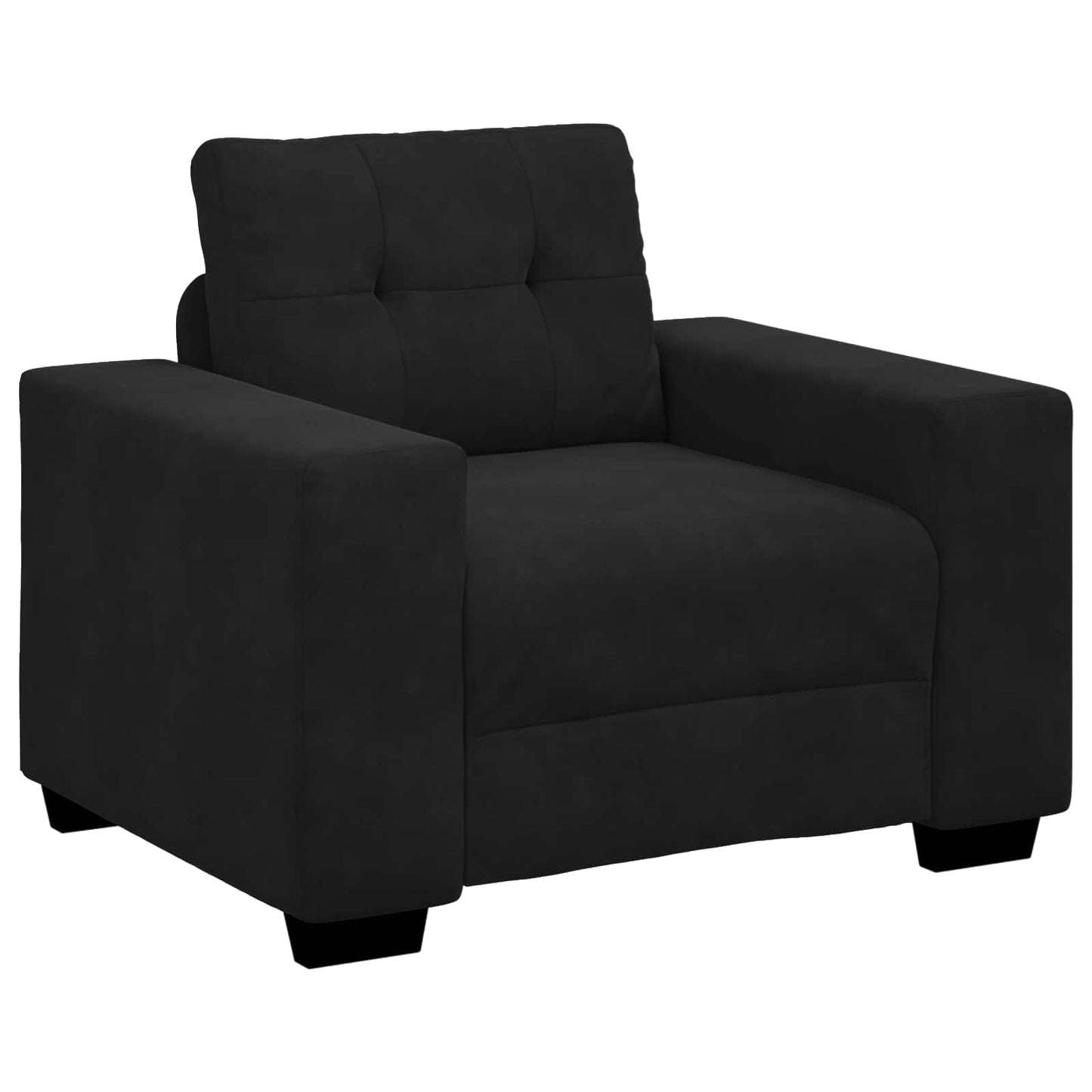 vidaXL Σετ Καναπέ 3 pcs Μαύρο 221 x 80 x 80 εκ Βελούδο