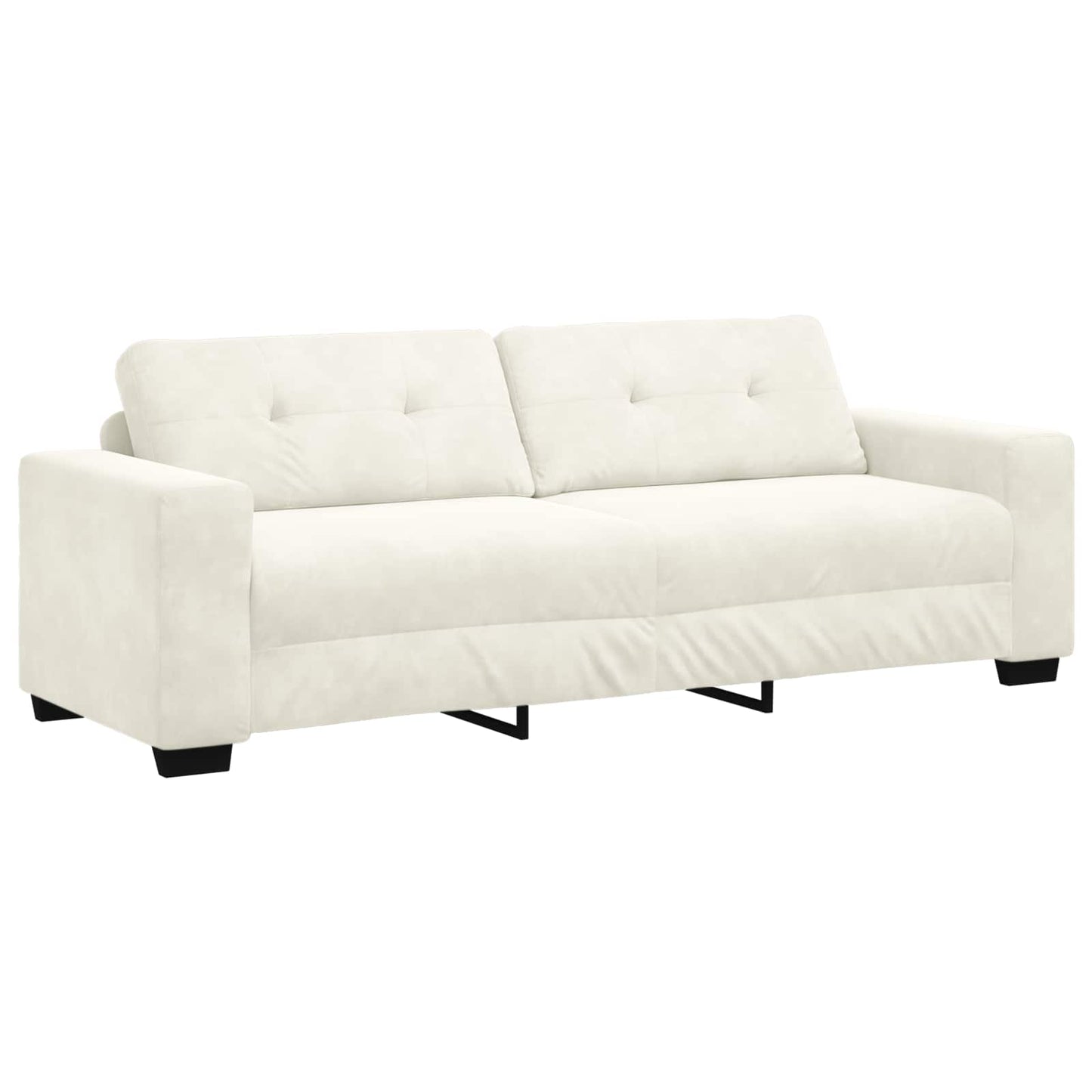 vidaXL Σετ Καναπέ 3 pcs Κρεμ 221 x 80 x 80 εκ Βελούδο