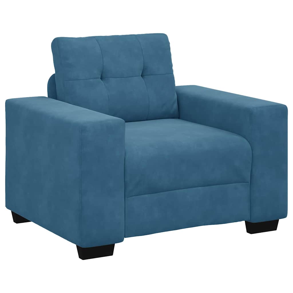 vidaXL Σετ Καναπέ 3 pcs Μπλε 221 x 80 x 80 εκ Βελούδο