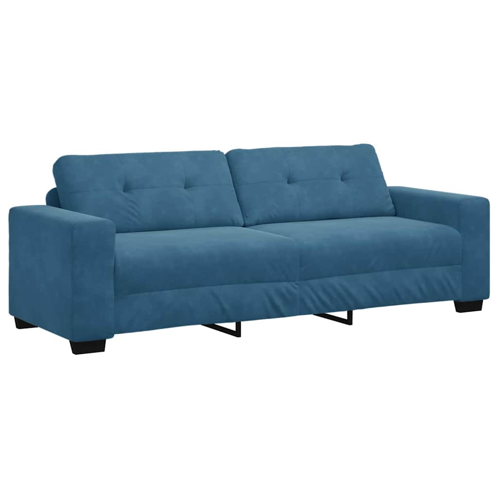 vidaXL Σετ Καναπέ 3 pcs Μπλε 221 x 80 x 80 εκ Βελούδο