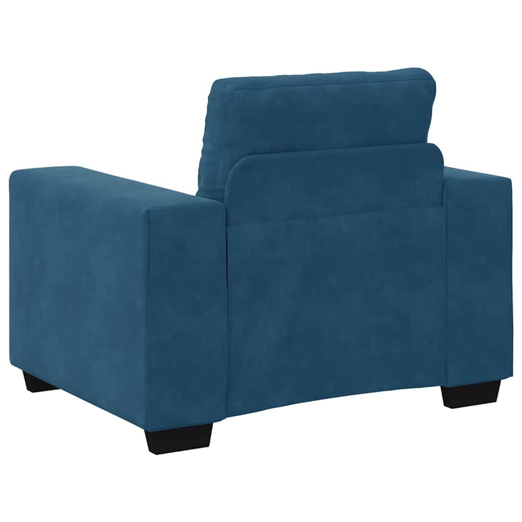 vidaXL Σετ Καναπέ 3 pcs Μπλε 221 x 80 x 80 εκ Βελούδο