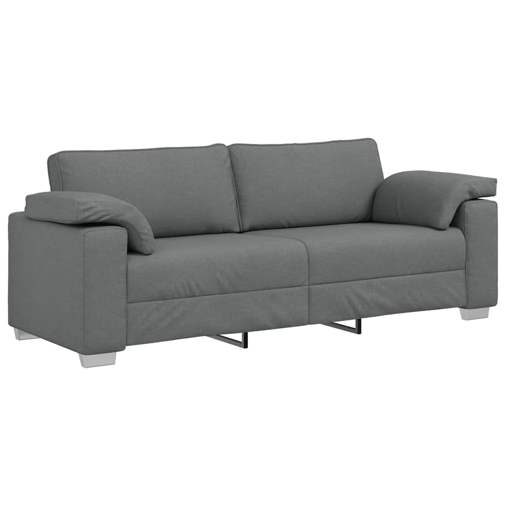 vidaXL Σετ Καναπέ με μαξιλάρι 3 pcs Γκρι 219 x 77 x 82 εκ ύφασμα