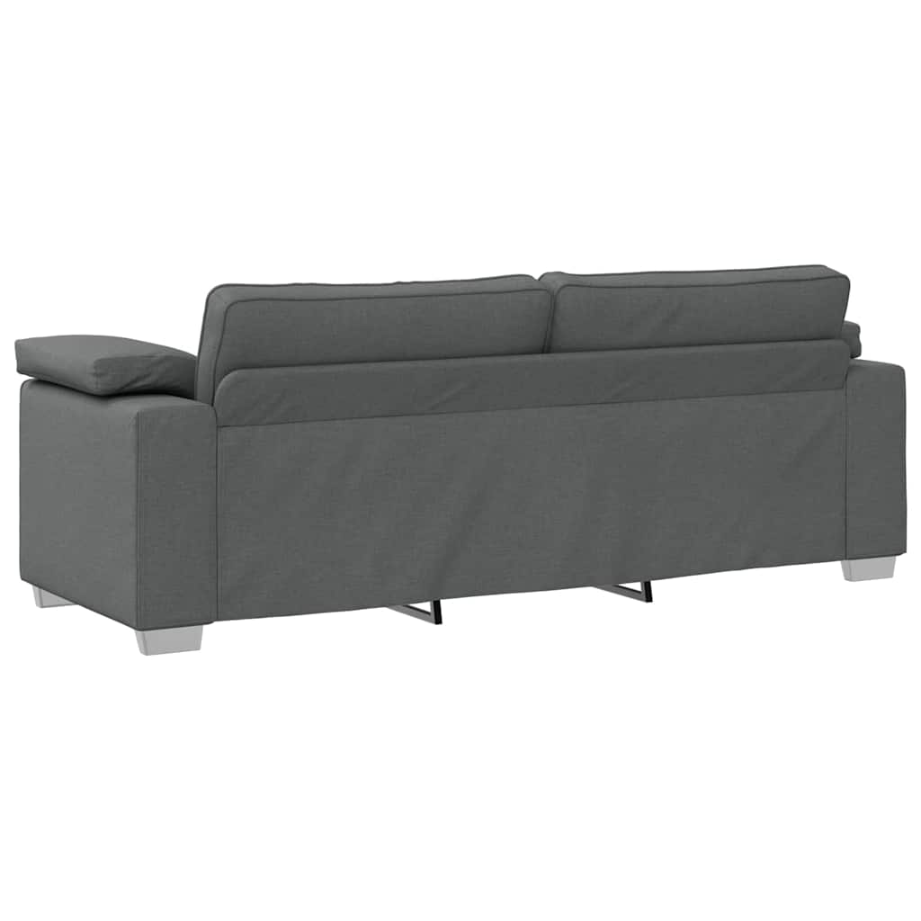 vidaXL Σετ Καναπέ με μαξιλάρι 3 pcs Γκρι 219 x 77 x 82 εκ ύφασμα
