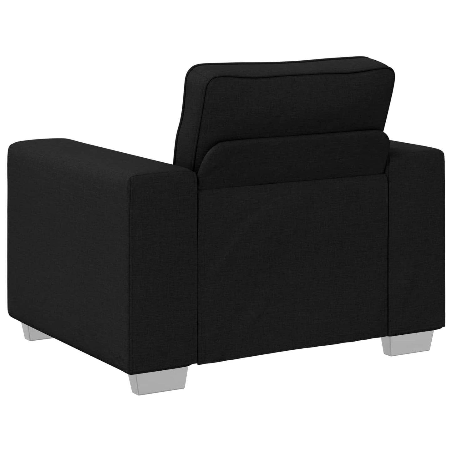 vidaXL Καναπές 3 pcs Μαύρο 219 x 80 x 82 εκ Ύφασμα μείγματος λινών
