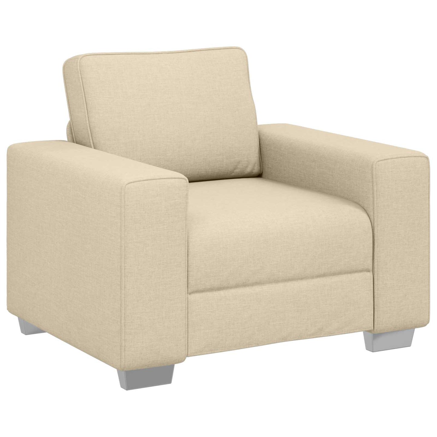 vidaXL Καναπές 3 pcs Κρεμ 219 x 80 x 82 εκ Ύφασμα μείγματος λινών