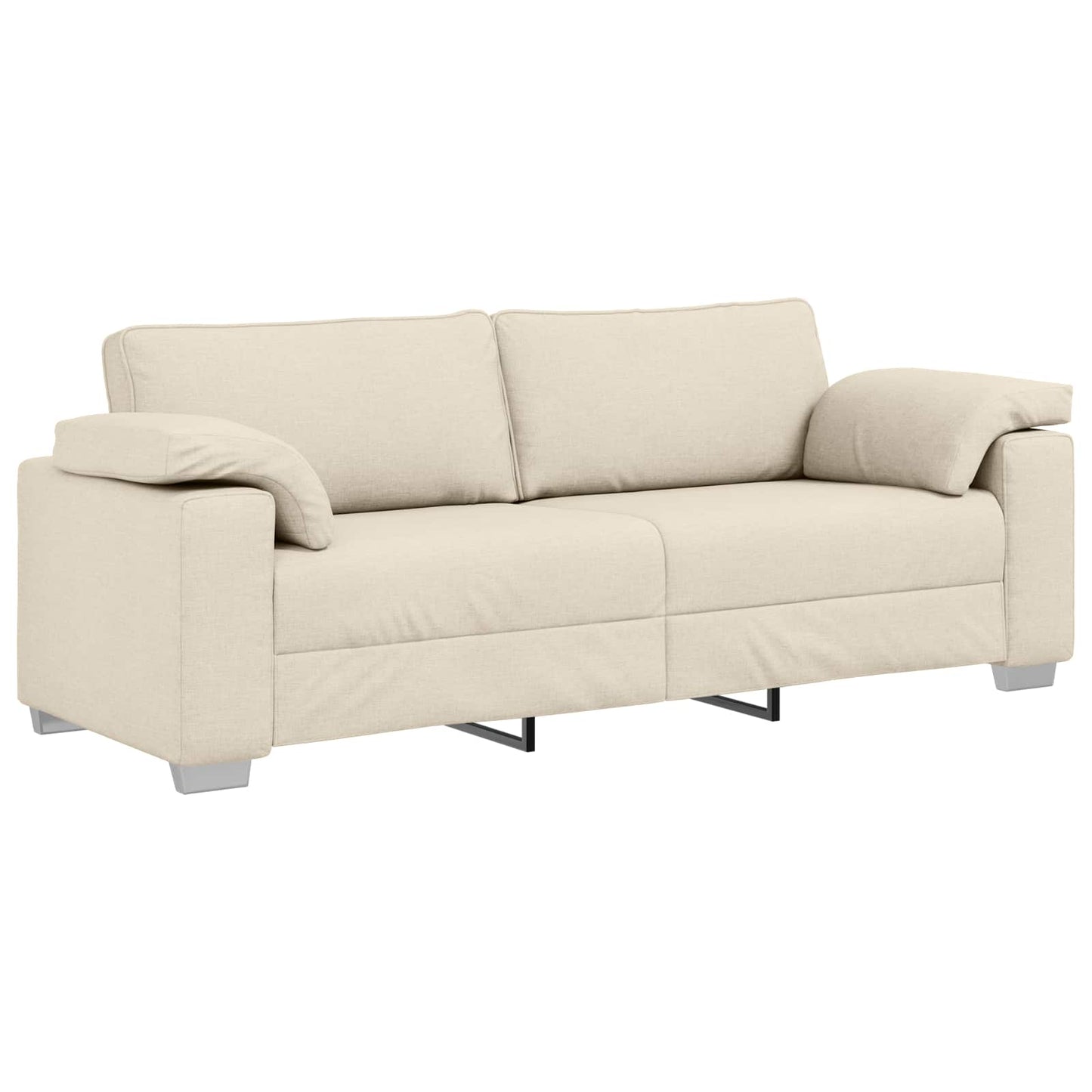 vidaXL Καναπές 2 pcs Μπεζ 219 x 80 x 82 εκ Ύφασμα μείγματος λινών