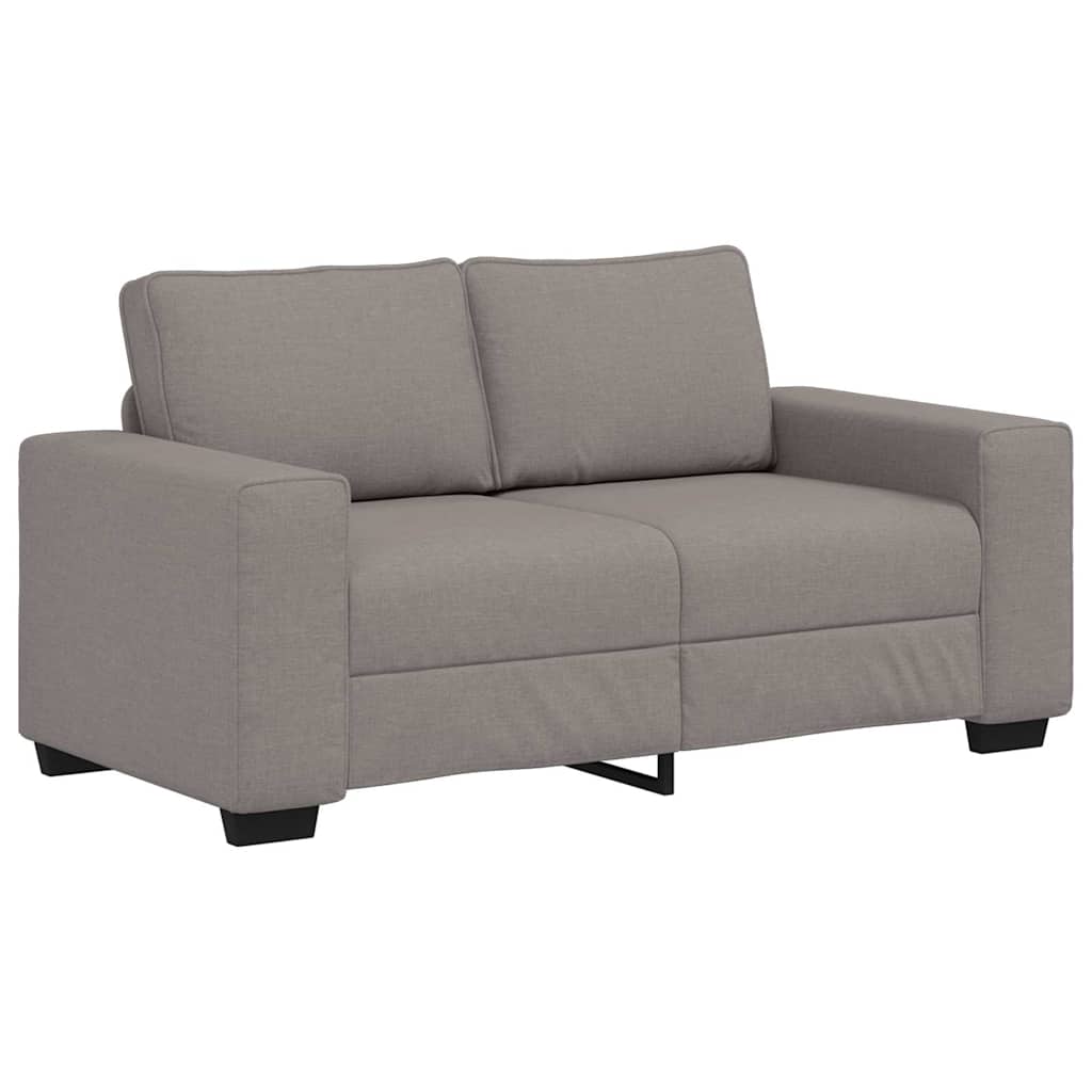 vidaXL Σετ Καναπέδων 2 Τεμαχίων με Μαξιλάρια, Ύφασμα Taupe
