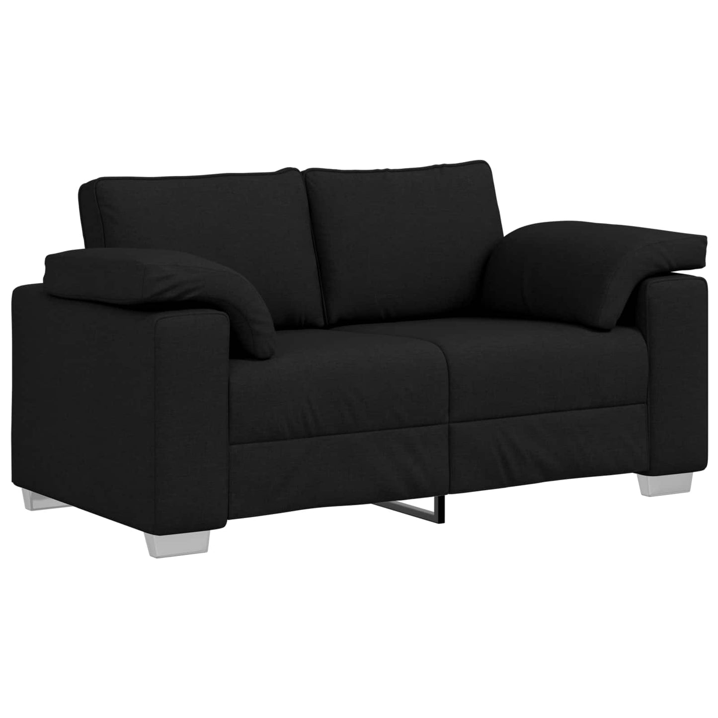 vidaXL Καναπές 2 pcs Μαύρο 219 x 80 x 82 εκ ύφασμα