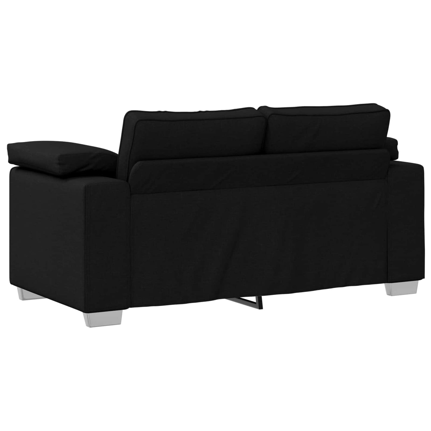 vidaXL Καναπές 2 pcs Μαύρο 219 x 80 x 82 εκ ύφασμα