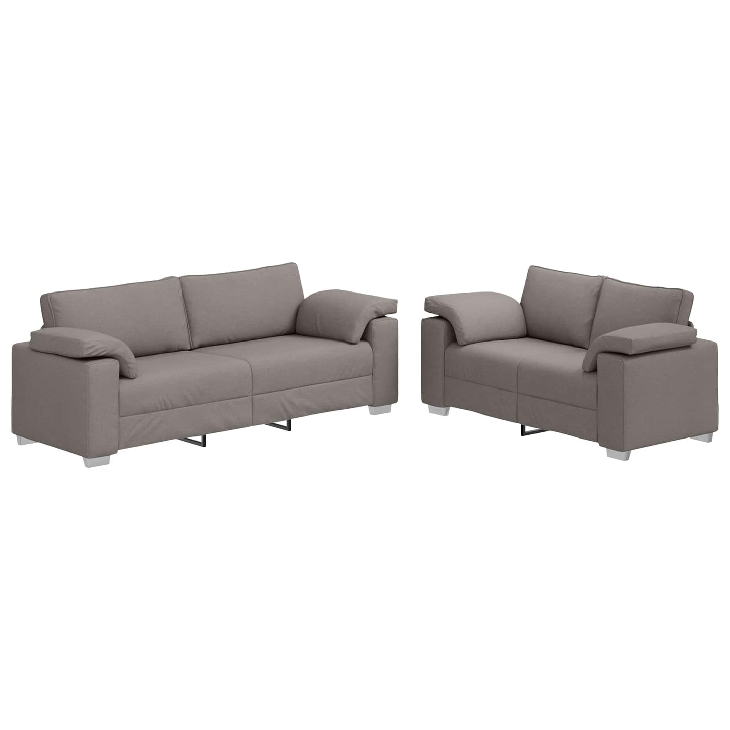 vidaXL Καναπές 2 pcs Taupe 219 x 80 x 82 εκ ύφασμα