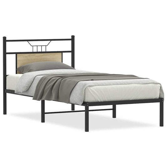 vidaXL Πλαίσιο Κρεβ. Χωρ. Στρώμα Sonoma Δρυς 90x200 εκ. Επεξ. Ξύλο