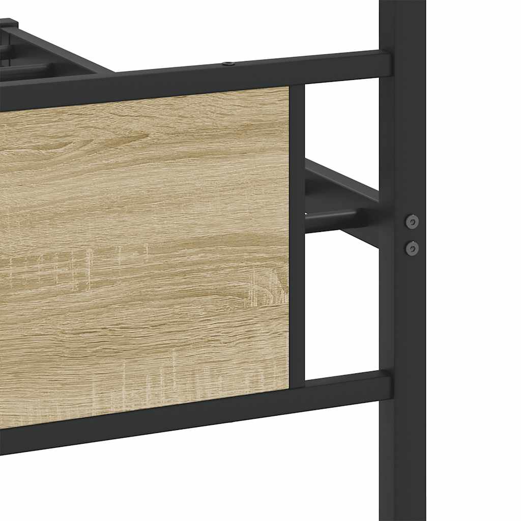 vidaXL Πλαίσιο Κρεβατιού Χωρ. Στρώμα Sonoma Δρυς 100x190 εκ Επ. Ξύλο