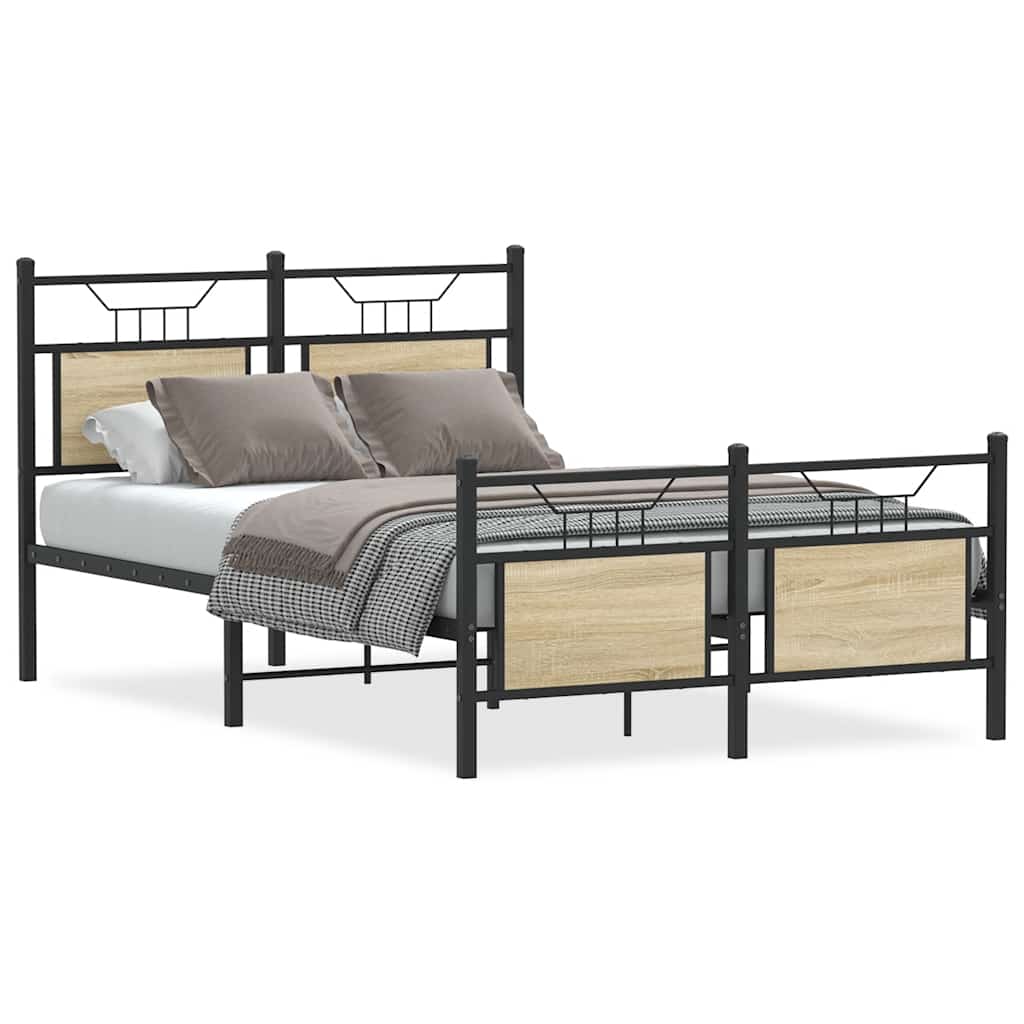 vidaXL Πλαίσιο Κρεβατιού Χωρ. Στρώμα Sonoma Δρυς 120x200εκ. Επ. Ξύλο