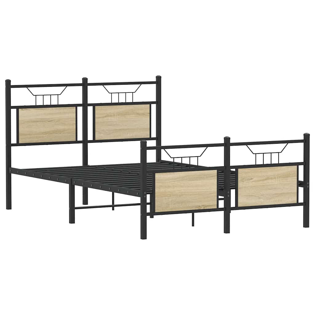 vidaXL Πλαίσιο Κρεβατιού Χωρ. Στρώμα Sonoma Δρυς 120x200εκ. Επ. Ξύλο