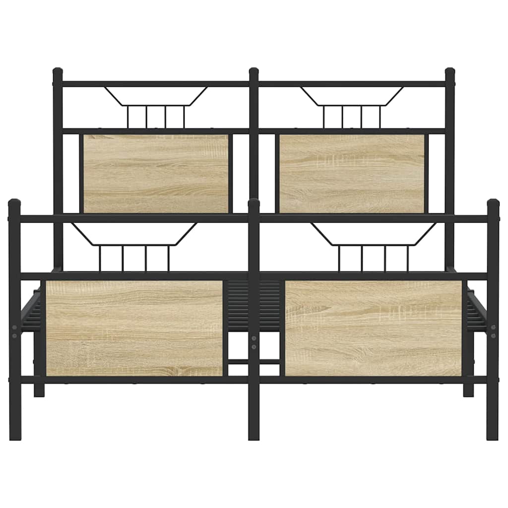 vidaXL Πλαίσιο Κρεβατιού Χωρ. Στρώμα Sonoma Δρυς 120x200εκ. Επ. Ξύλο