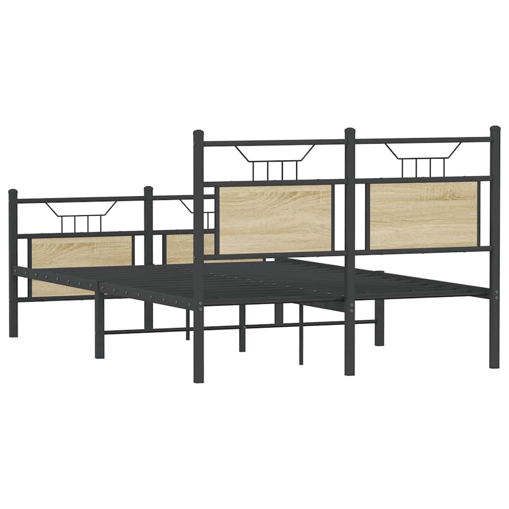 vidaXL Πλαίσιο Κρεβατιού Χωρ. Στρώμα Sonoma Δρυς 120x200εκ. Επ. Ξύλο