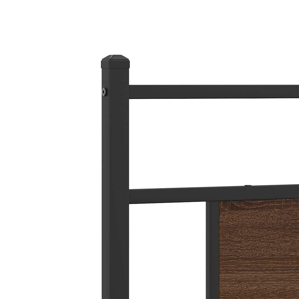 vidaXL Κεφαλάρι Καφέ Δρυς 75 εκ. Επεξεργασμένο Ξύλο/Ατσάλι